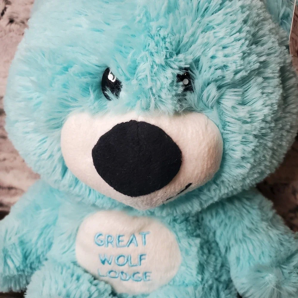 Great Wolf Lodge Aqua Turquoise Teddy Bear Plush‎ Stuffed Toy Souvenir Shop